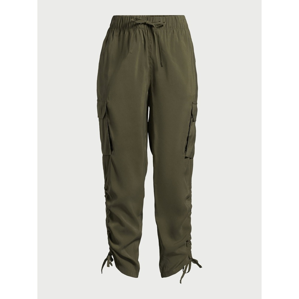 Sofia Jeans Womens Cargo Pants Size XL Dark Green High Rise Luxe 27" Inseam NWT